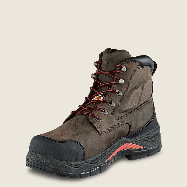 Red Wing Mens Safety Boots - King Toe® Adc - 6-inch Insulated Waterproof Csa Toe - Dark Grey - PJO70